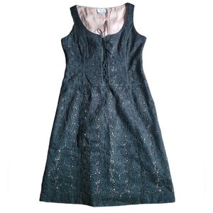 Kay Unger New York Floral Eyelet Dress